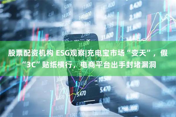 股票配资机构 ESG观察|充电宝市场“变天”，假“3C”贴纸横行，电商平台出手封堵漏洞