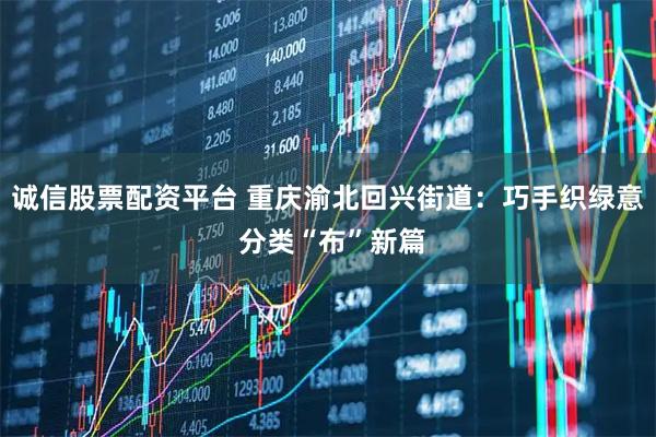 诚信股票配资平台 重庆渝北回兴街道：巧手织绿意 分类“布”新篇